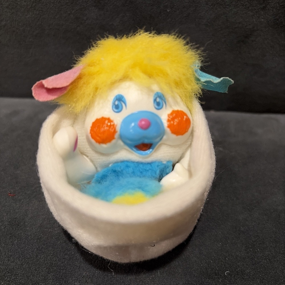 Vintage 1986 Mattel White Pocket Popple "Puffball", Poseable 3" Mini Plush #1247 - Picture 8 of 10